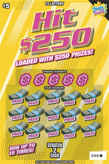 Hit $250 scratch ticket — sample view