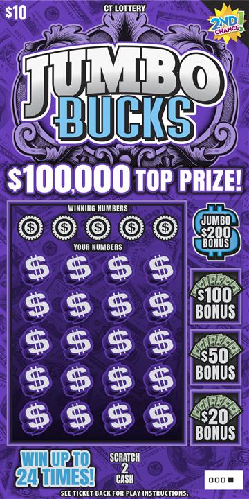 Jumbo Bucks scratch ticket — sample view