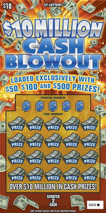 $10 Million Cash Blowout scratch ticket — sample view
