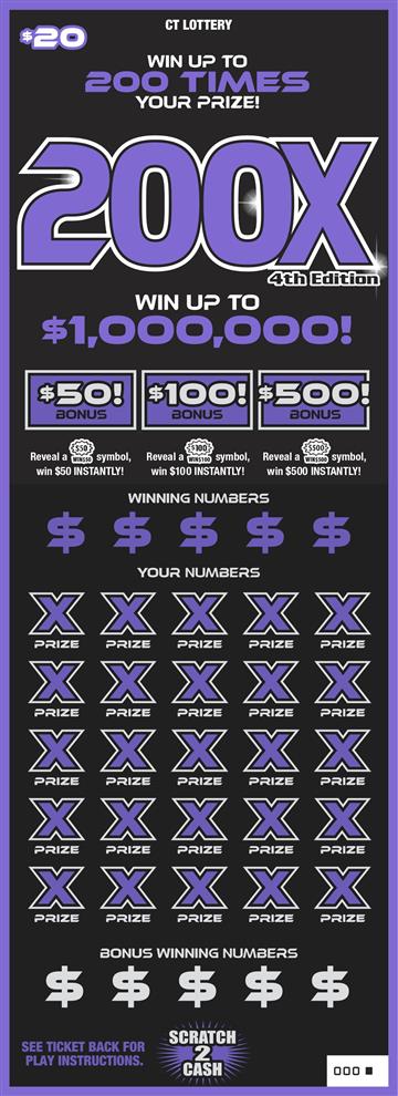 200X 4th Edition scratch ticket — sample view