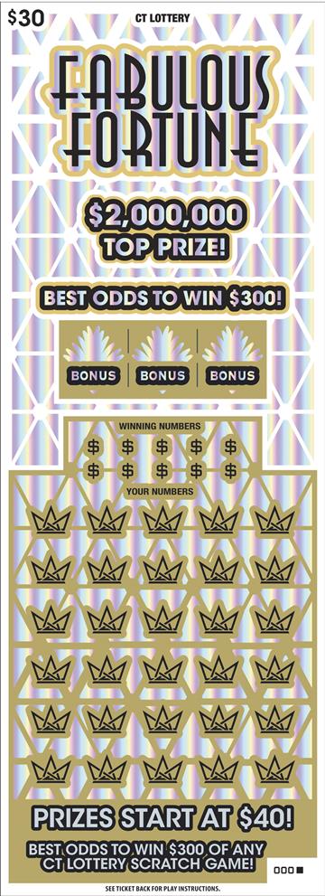 Fabulous Fortune scratch ticket — sample view