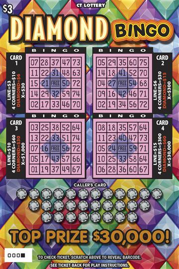 DIAMOND BINGO scratch ticket — sample view