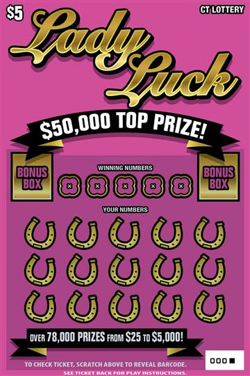 Lady Luck scratch ticket — sample view