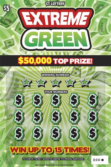 EXTREME GREEN scratch ticket — sample view