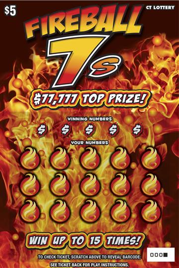 Fireball 7s scratch ticket — sample view